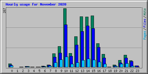 Hourly usage for November 2020